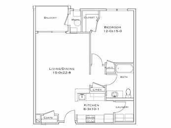 1 bed, 1 bath, 800 sqft, $2,456