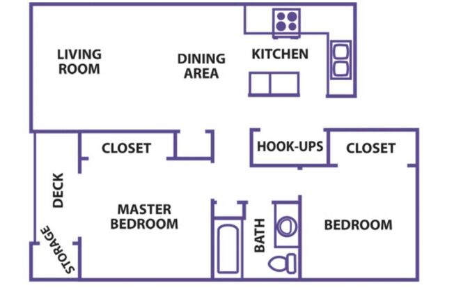 2 beds, 1 bath, 870 sqft, $1,450, Unit 223-34