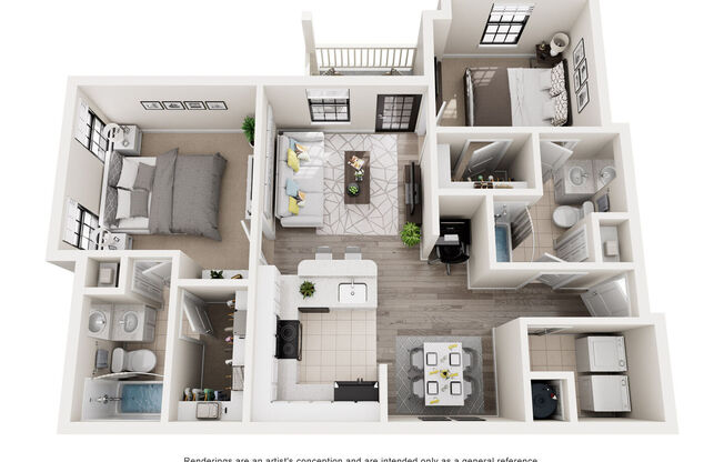 2 beds, 2 baths, 1,188 sqft, $1,412