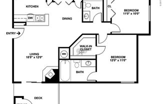 2 beds, 2 baths, 851 sqft, $1,399