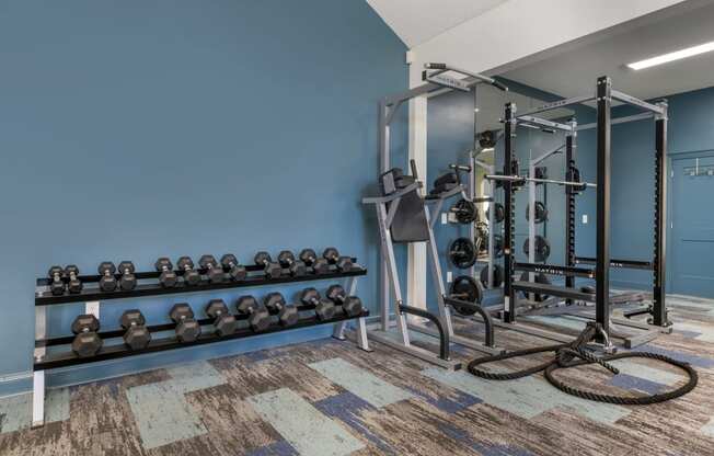the spacious fitness center at the callaway house austin