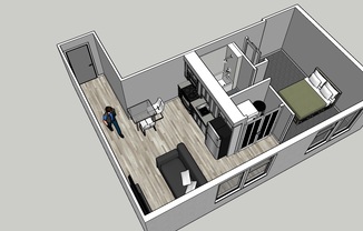 1 bed, 1 bath, 580 sqft, $1,350, Unit 4A