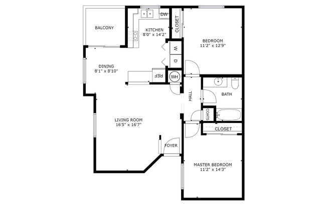 2 beds, 1 bath, 920 sqft, $1,360, Unit 706