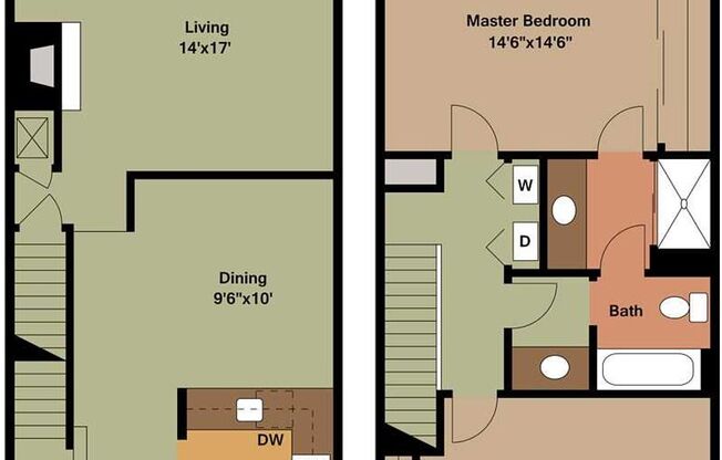 2 beds, 2 baths, 1,097 sqft, $2,630, Unit 1521