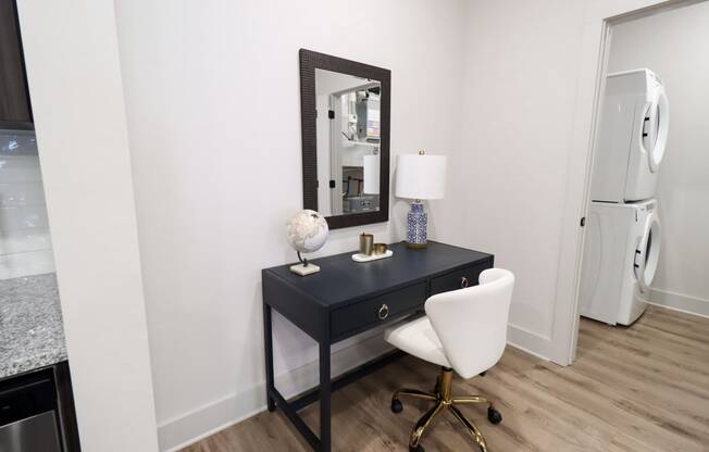 The Crest at South Point Apartments 1 Bed Model Apartment Home Desk located in McDonough, GA