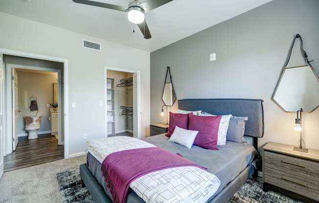 The Fletcher Model Apartment Bedroom at The Fletcher Southlands, Aurora, CO, 80015
