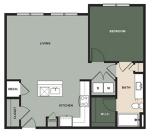 1 bed, 1 bath, 830 sqft, $1,270