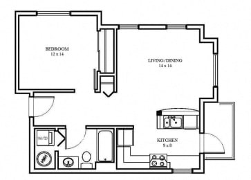 1 bed, 1 bath, 677 sqft, $1,594