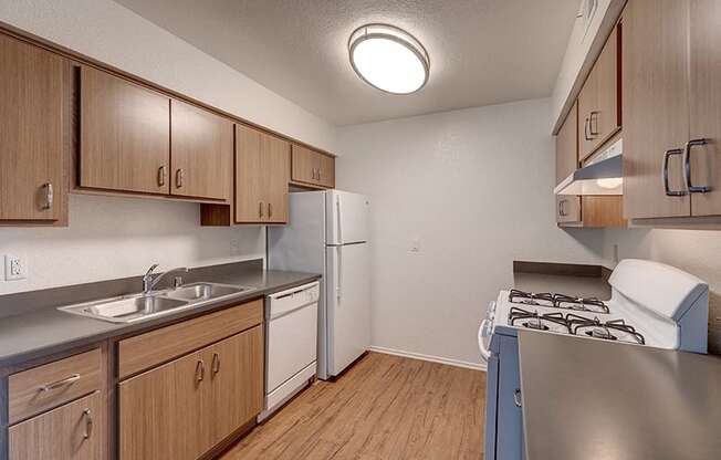 Kitchen Cabinets and Counters | Vine by Vintage Apartments | Lompoc, CA