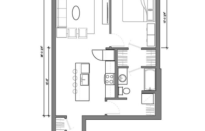 1 bed, 1 bath, 721 sqft, $2,295, Unit 518