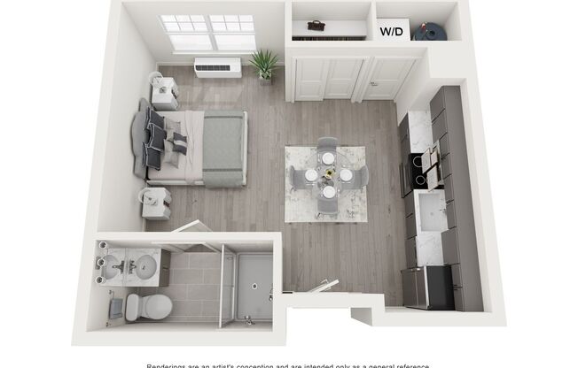 Studio, 1 bath, 418 sqft, $1,750, Unit 314