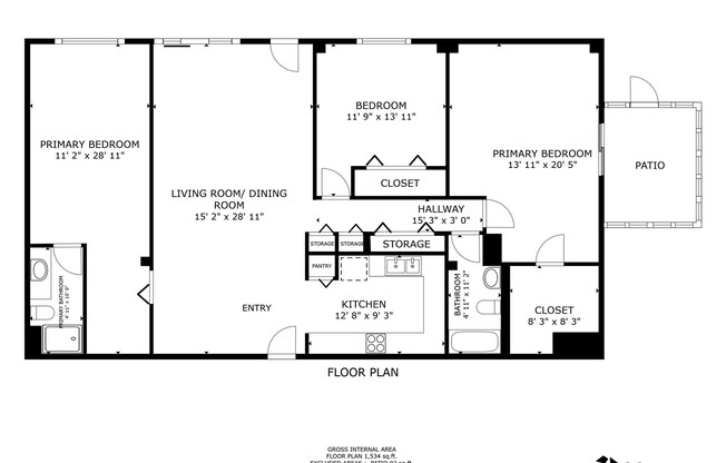 3 beds, 2 baths, 1,644 sqft, $4,600, Unit 711