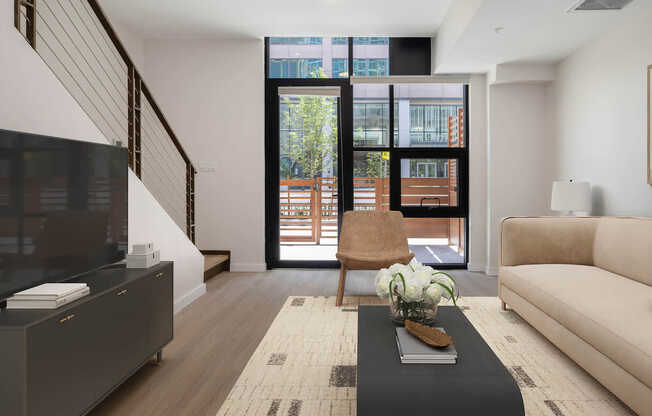 Living Room with Hard Surface Flooring