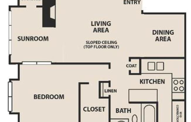 1 bed, 1 bath, 845 sqft, $1,283