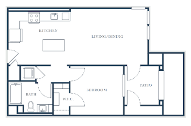 1 bed, 1 bath, 756 sqft, $2,645
