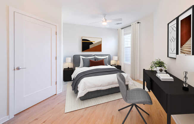 Bedroom with Hard Surface Flooring