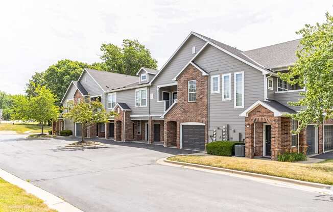 a house with a street in front of it