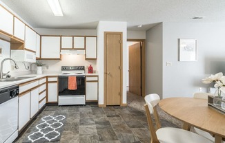 Kitchen with dishwasher at Northridge Heights in north Lincoln