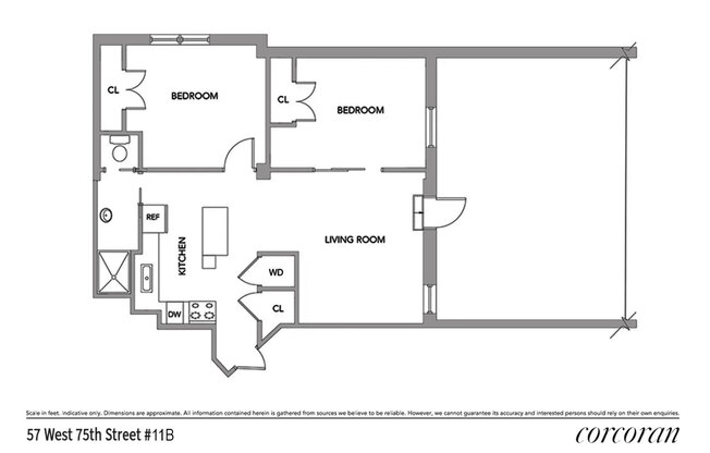 2 beds, 1 bath, 956 sqft, $10,000, Unit 11B