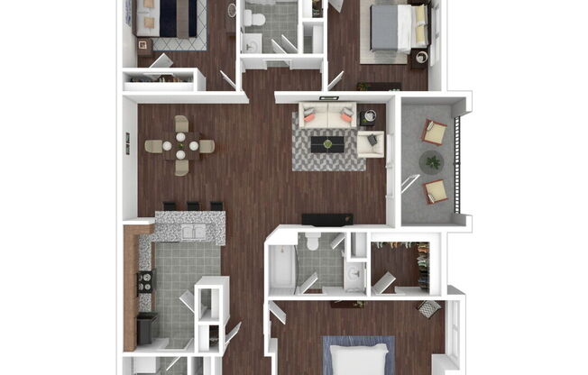 3 beds, 2 baths, 1,227 sqft, $1,523