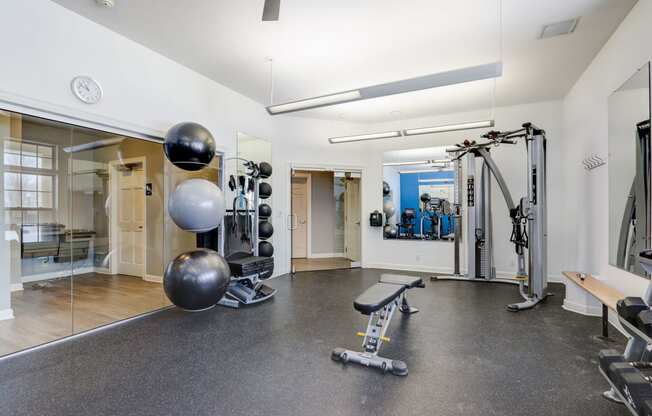 the gym at the m on hennepin apartments