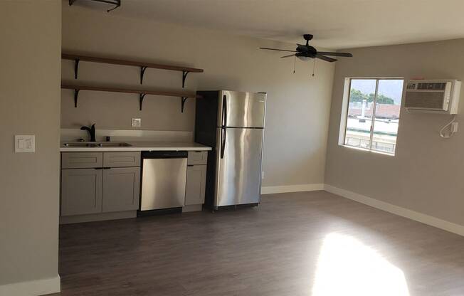 Living and Dining Room Area at Wilson Apartments in Glendale, CA