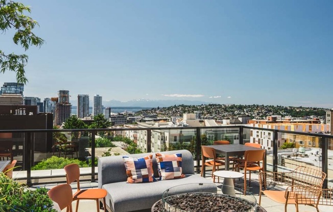Rooftop relaxation and stunning mountain views await you at Modera Broadway