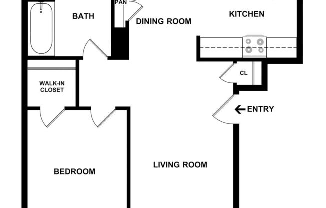 1 bed, 1 bath, 700 sqft, $1,395