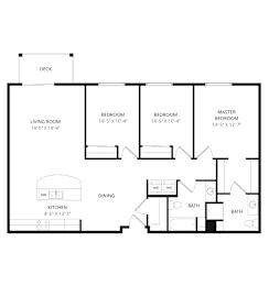 3 beds, 2 baths, 1,368 sqft, $1,640