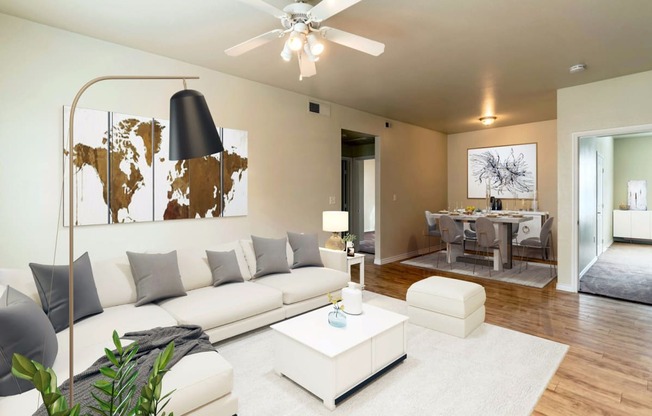 Dominium-Five Mile Creek-Virtually Staged Living Room