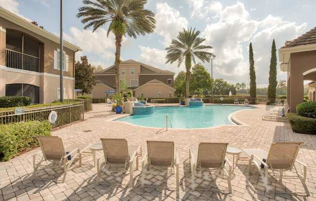 Pool with lounge chairs | Ballantrae