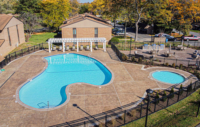 Aerial Pool View at The Lakes, Allentown, PA
