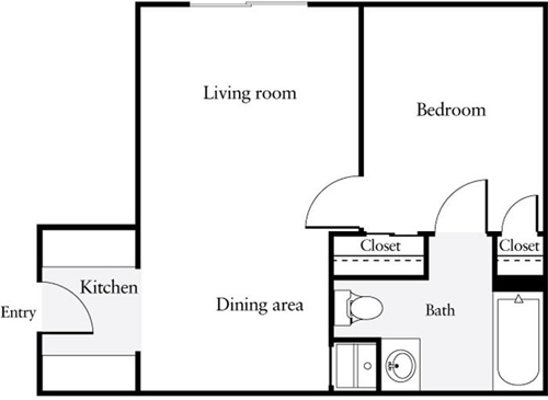 1 bed, 1 bath, 508 sqft, $2,588, Unit 113