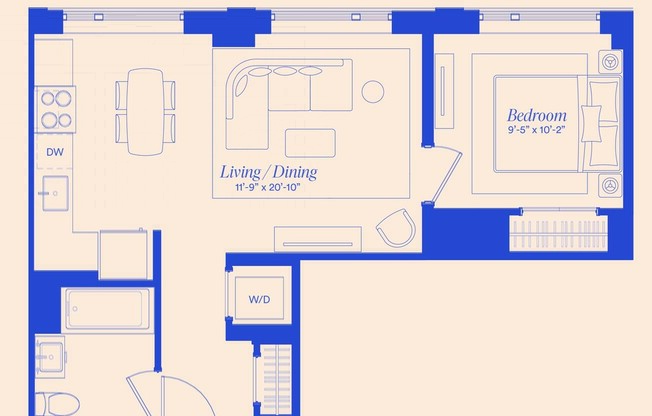 1 bed, 1 bath, $4,905, Unit 803N