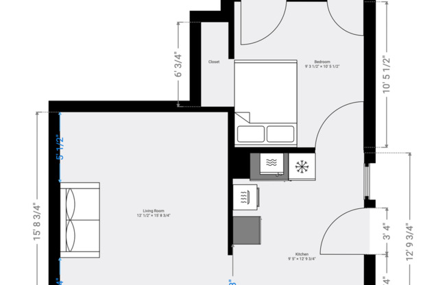 1 bed, 1 bath, 569 sqft, $1,350, Unit #2 (STR)