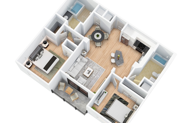 2 beds, 2 baths, 1,100 sqft, $3,285