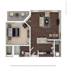1 bed, 1 bath, 729 sqft, $1,505