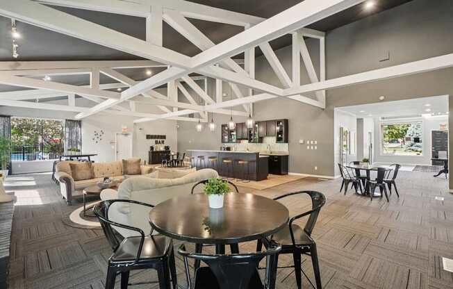 Coworking Lounge Area In Clubhouse at Eastwood Village Apartments in Clinton Township, MI