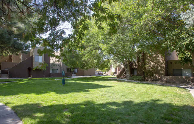 Exterior and landscaping at Villas de la Terraza Apartments in Albuquerque NM October 2020