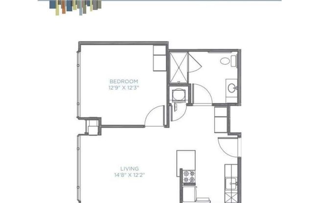 1 bed, 1 bath, 682 sqft, $1,673, Unit 615