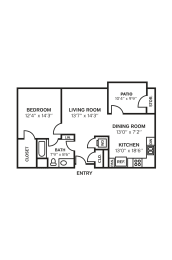 1 bed, 1 bath, 735 sqft, $3,437