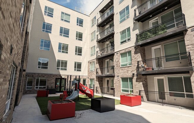 A view of the courtyard area