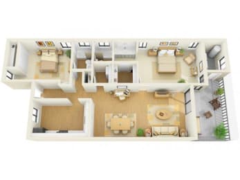 2 beds, 2 baths, 1,275 sqft, $1,983
