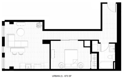1 bed, 1 bath, 673 sqft, $2,020