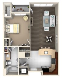 1 bed, 1 bath, 707 sqft, $2,115