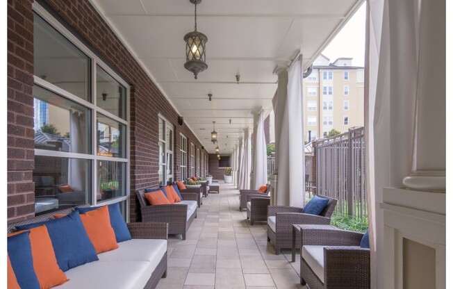 relax in the shade with outdoor covered seating