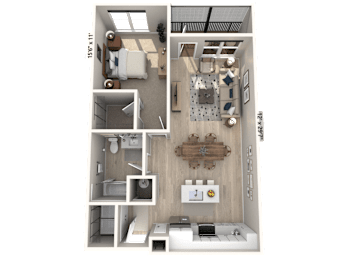 1 bed, 1 bath, 779 sqft, $1,709