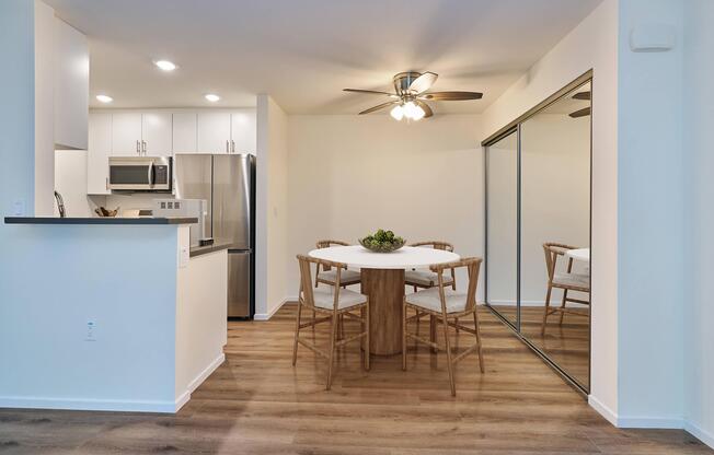 a room with a wooden floor