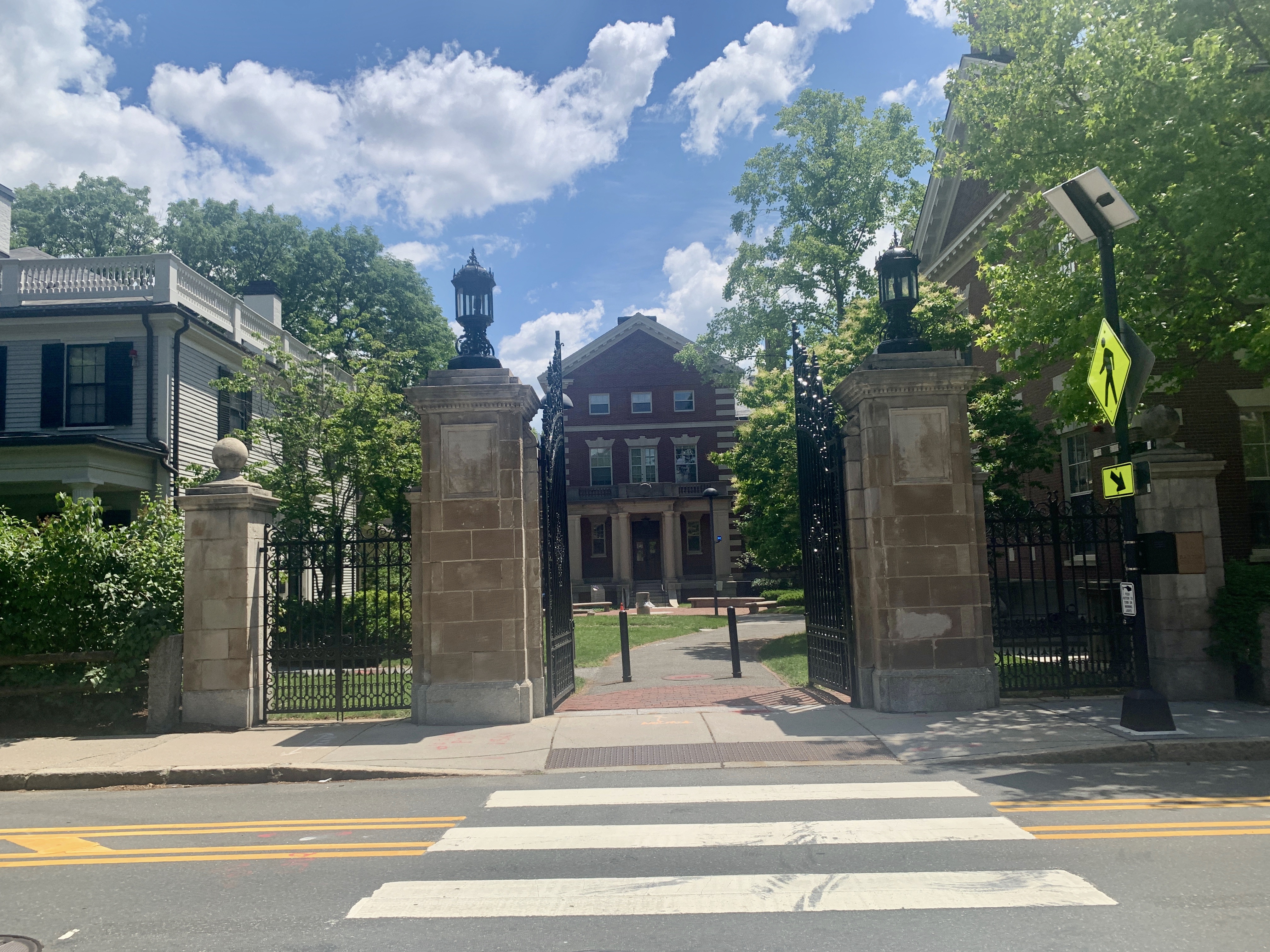 Stone Gates of Harvard University in Cambridge, MA