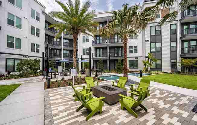 The spacious living area at The Citizen at Waterset features high-end appliances in Apollo Beach.